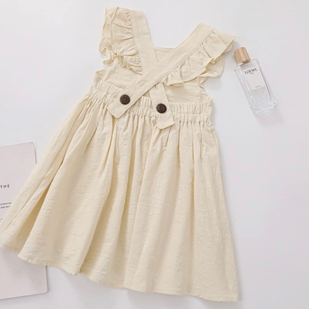 Girls summer dress cotton / linen
